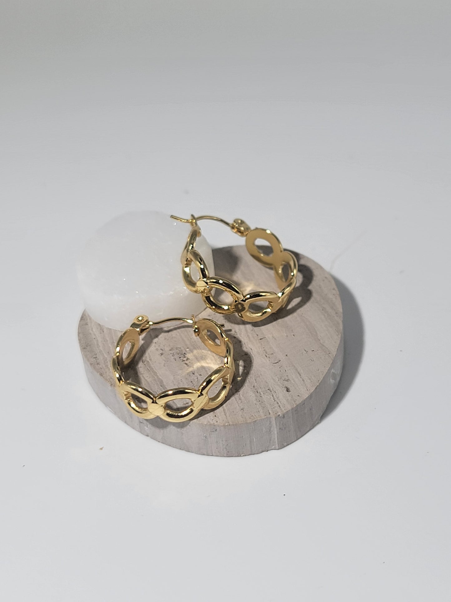 Pendientes Aro, Forma Círculo, Stainless Steel, Oro