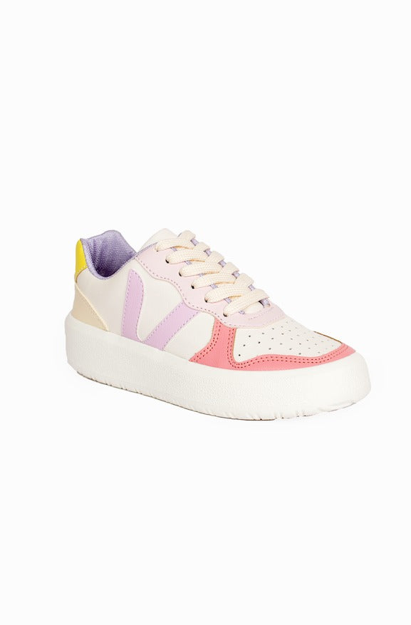 Zapatilla, Blanco, Rosa y Violeta - Sneaker  Ivy 1