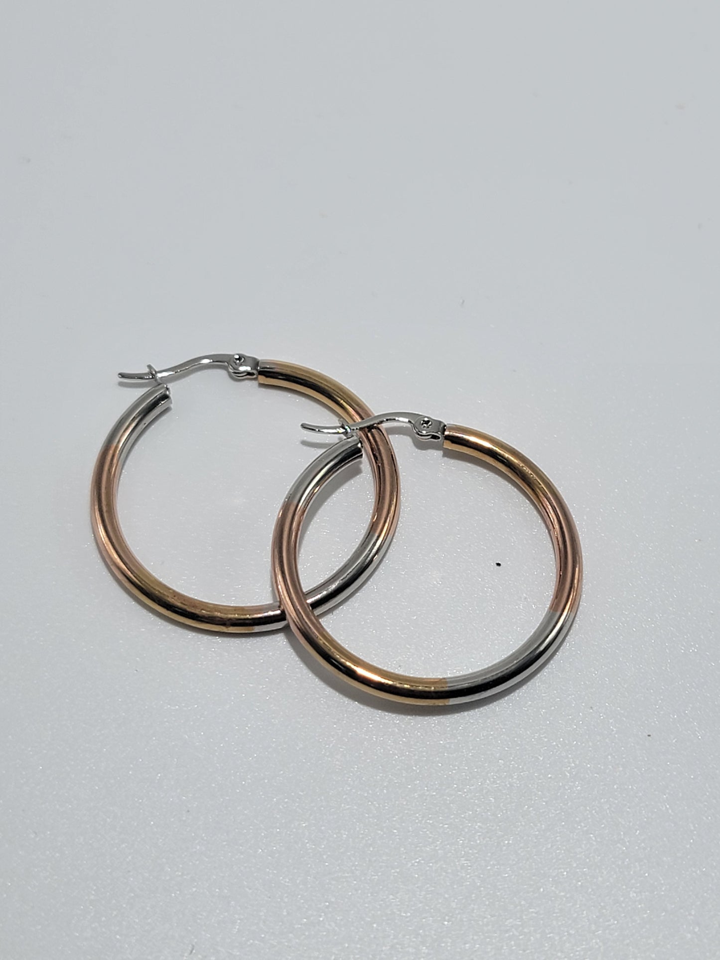 Set de brazaletes y pendientes, Stainless Steel, Oro, Plata y Rosa