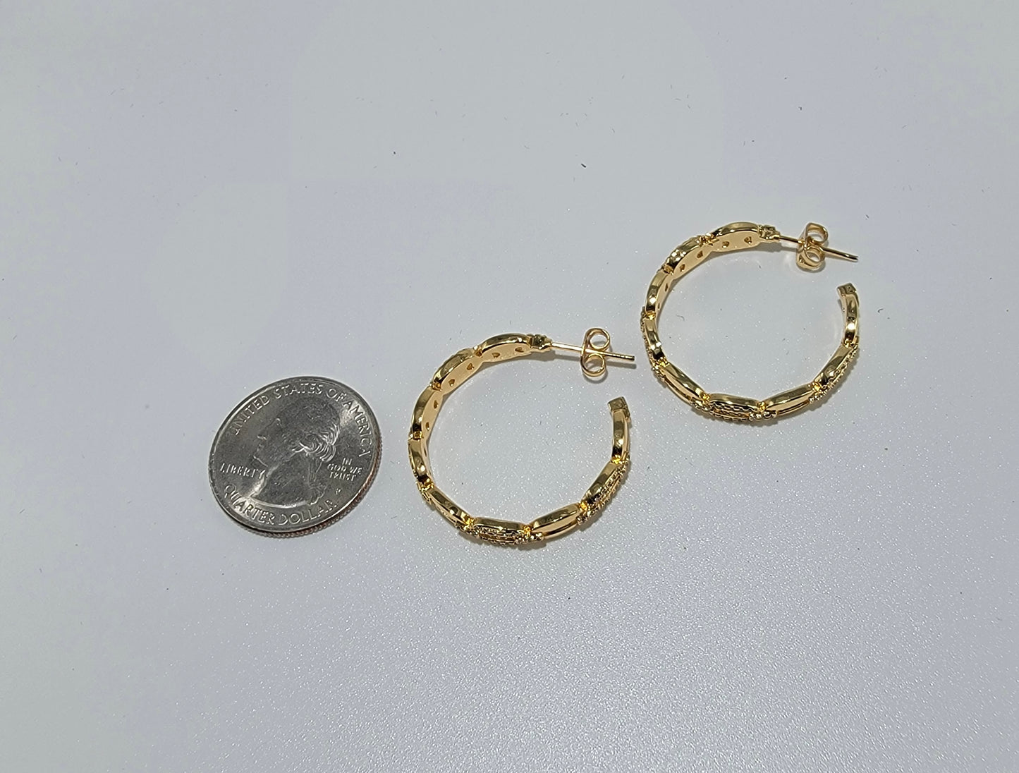 Pendientes de aro, Stainless Steel, Oro