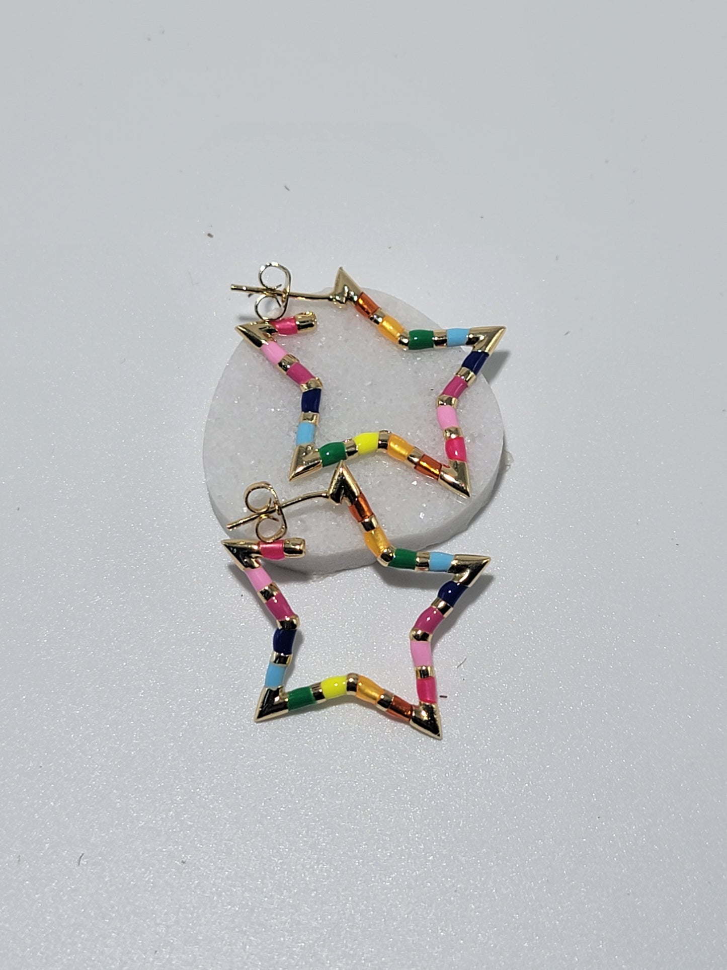 Pendientes en forma de estrella, Multicolor, Stainless Steel