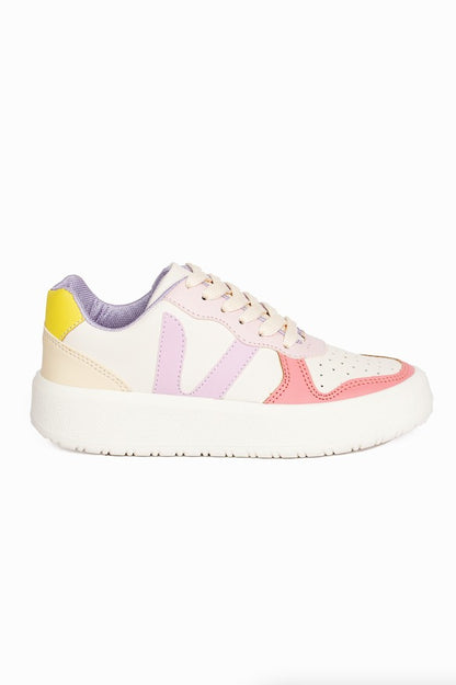 Zapatilla, Blanco, Rosa y Violeta - Sneaker  Ivy 1